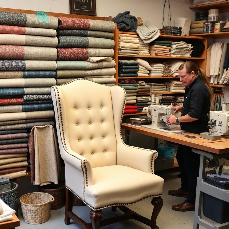 Atelier tapițerie — în lucru